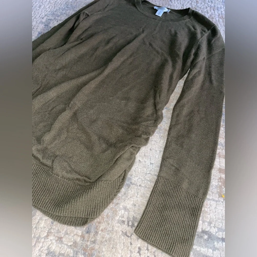 Motherhood Maternity Olive Green Long Sleeve Sweater size small petite - Picture 2 of 3